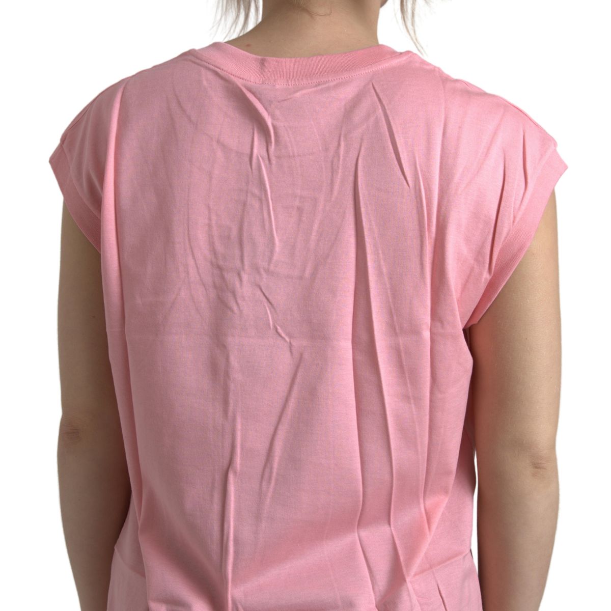 Pink Cotton DG Logo Crew Neck Tank T-shirt