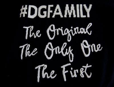 Black #DGFAMILY Crew Neck Pullover Sweater