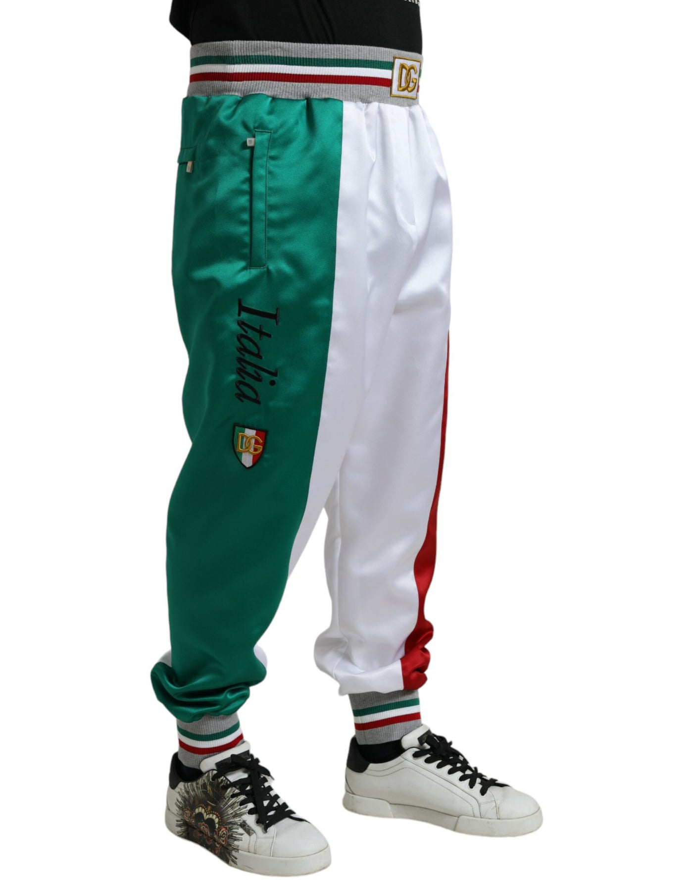 Multicolor Italian Patch Slim Jogger Pants