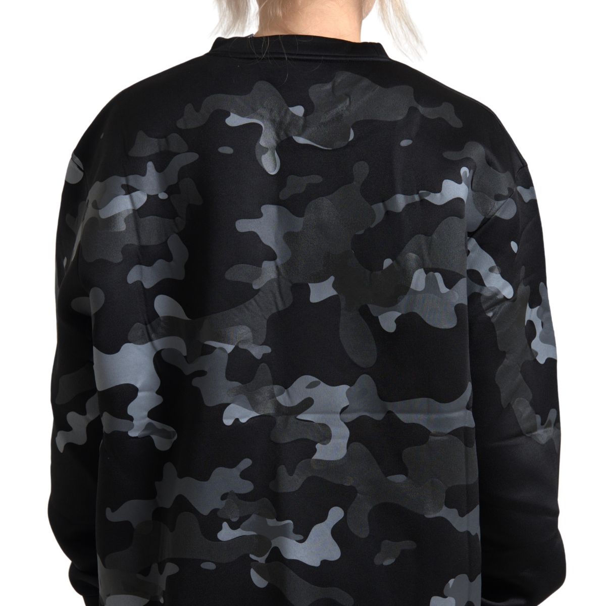 Black Camouflage Round Neck Sweatshirt Sweater