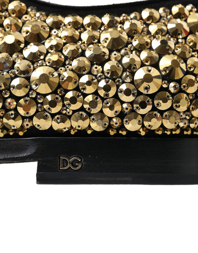 Black Gold Embellished Derby Dress Shoes