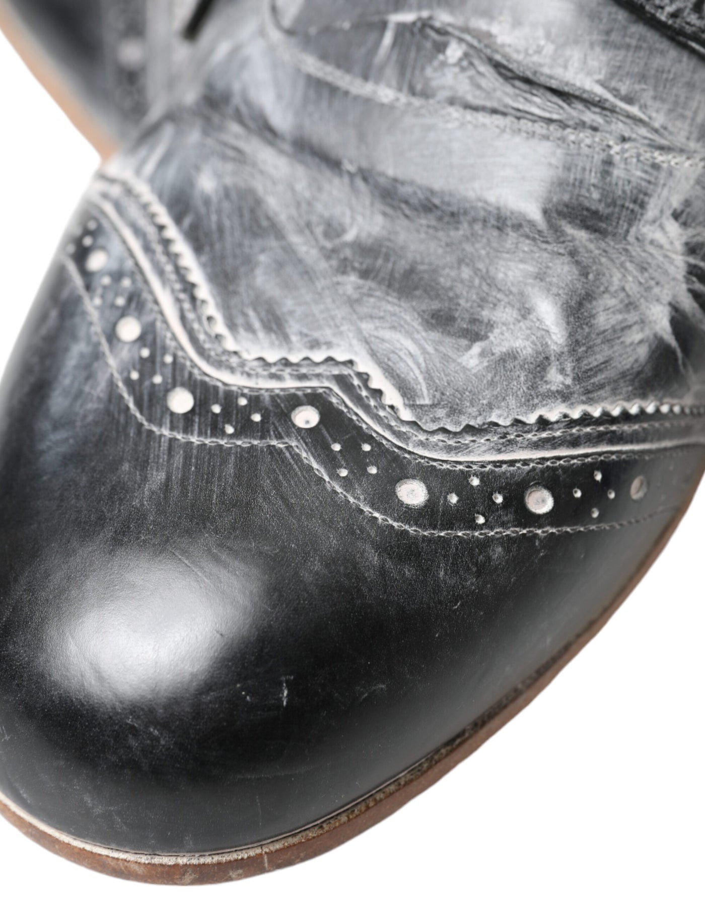 Black Leather Lace Up Formal Derby Dress Shoes