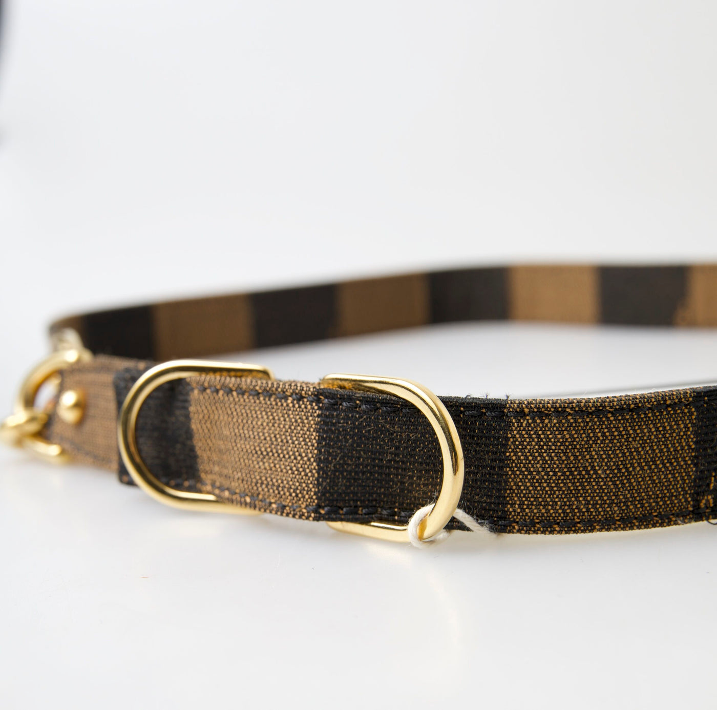 Brown Stripes Canvas Fashion Buckle Waist Belt