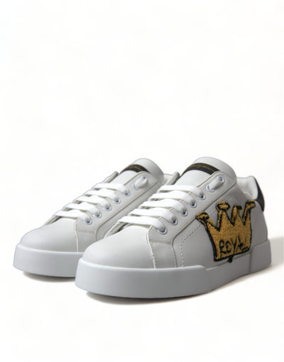 White Crown Portofino Leather Sneakers Shoes