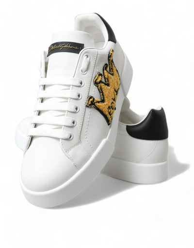 White Crown Portofino Leather Sneakers Shoes