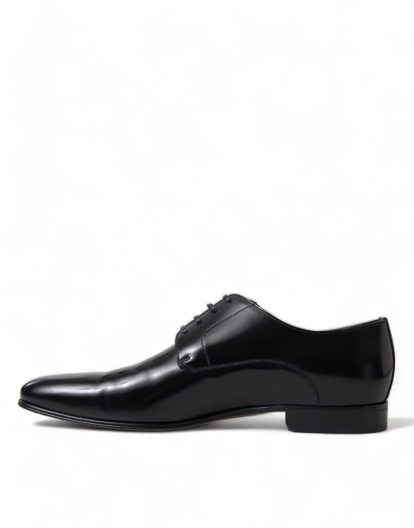 Black Leather Lace Up Derby Dress Shoes