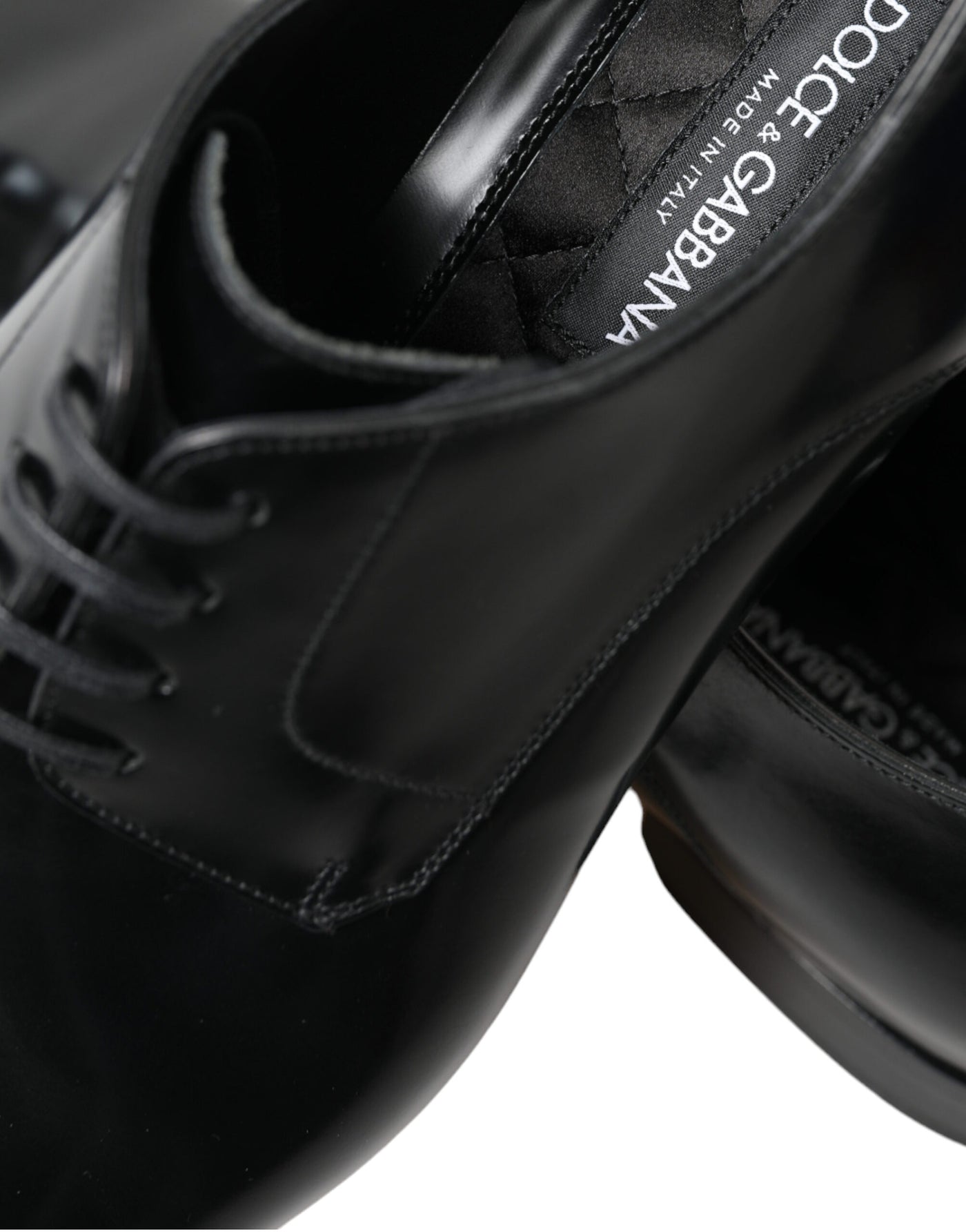 Black Leather Lace Up Derby Dress Shoes