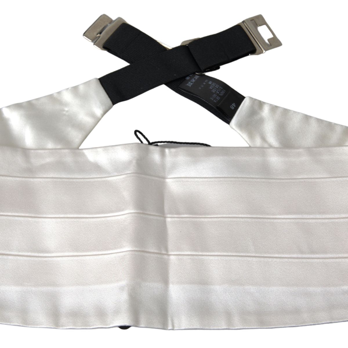 White Men Wide Waist Silk Belt Cummerbund