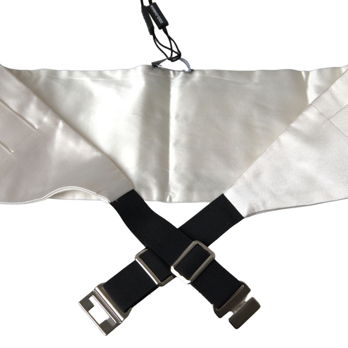 White Men Wide Waist Silk Belt Cummerbund