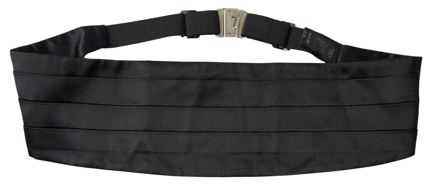 Black Women Wide Waist Silk Belt Cummerbund