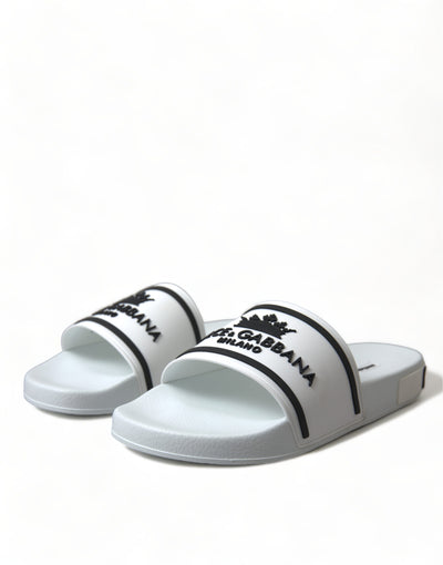 White Rubber Sandals Slippers Beachwear Men Shoes