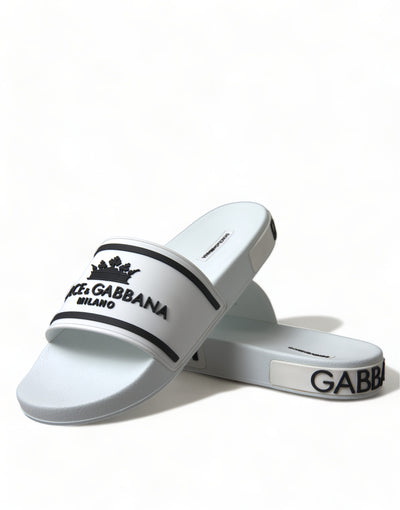 White Rubber Sandals Slippers Beachwear Men Shoes