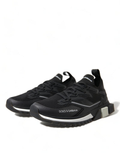 Black Stretch Mesh Logo Sorrento Sneakers Shoes