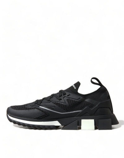 Black Stretch Mesh Logo Sorrento Sneakers Shoes