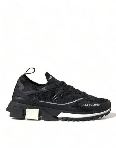 Black Stretch Mesh Logo Sorrento Sneakers Shoes