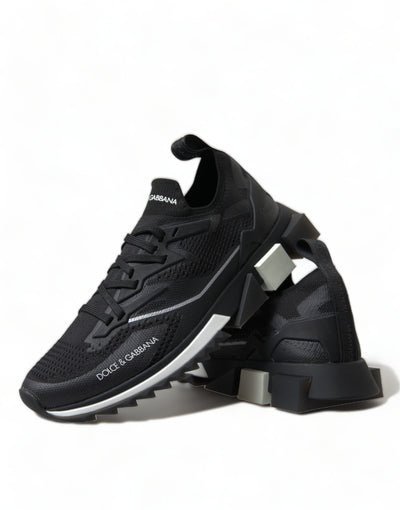 Black Stretch Mesh Logo Sorrento Sneakers Shoes