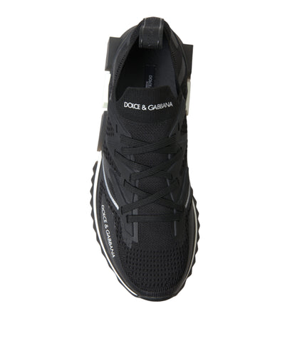 Black Stretch Mesh Logo Sorrento Sneakers Shoes