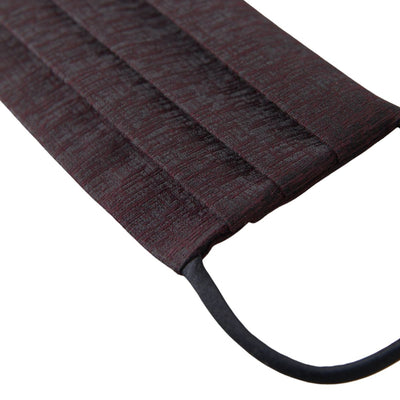 Maroon Pleated Elastic Ear Strap Face Mask