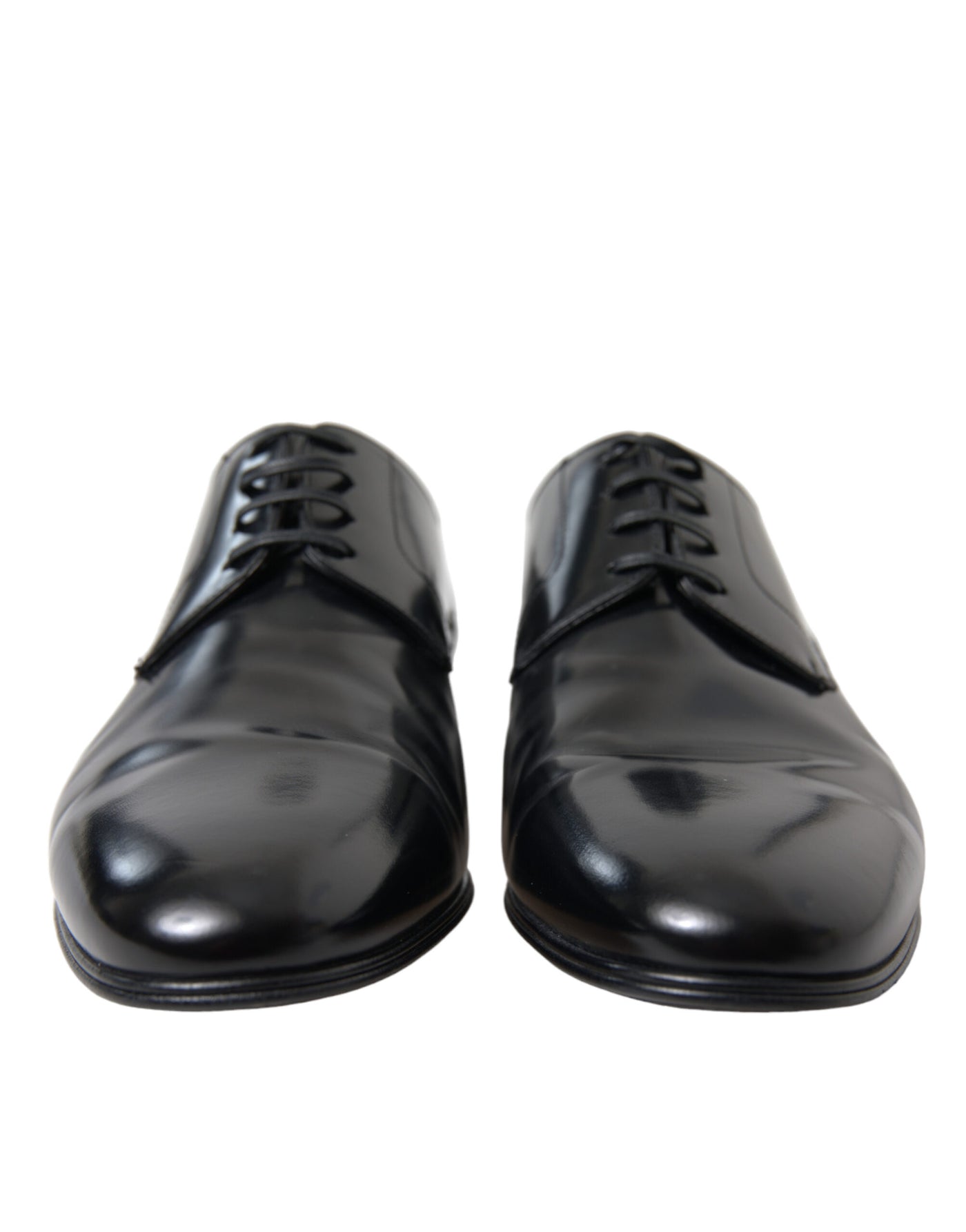 Black Leather Lace Up Formal Derby Dress Shoes