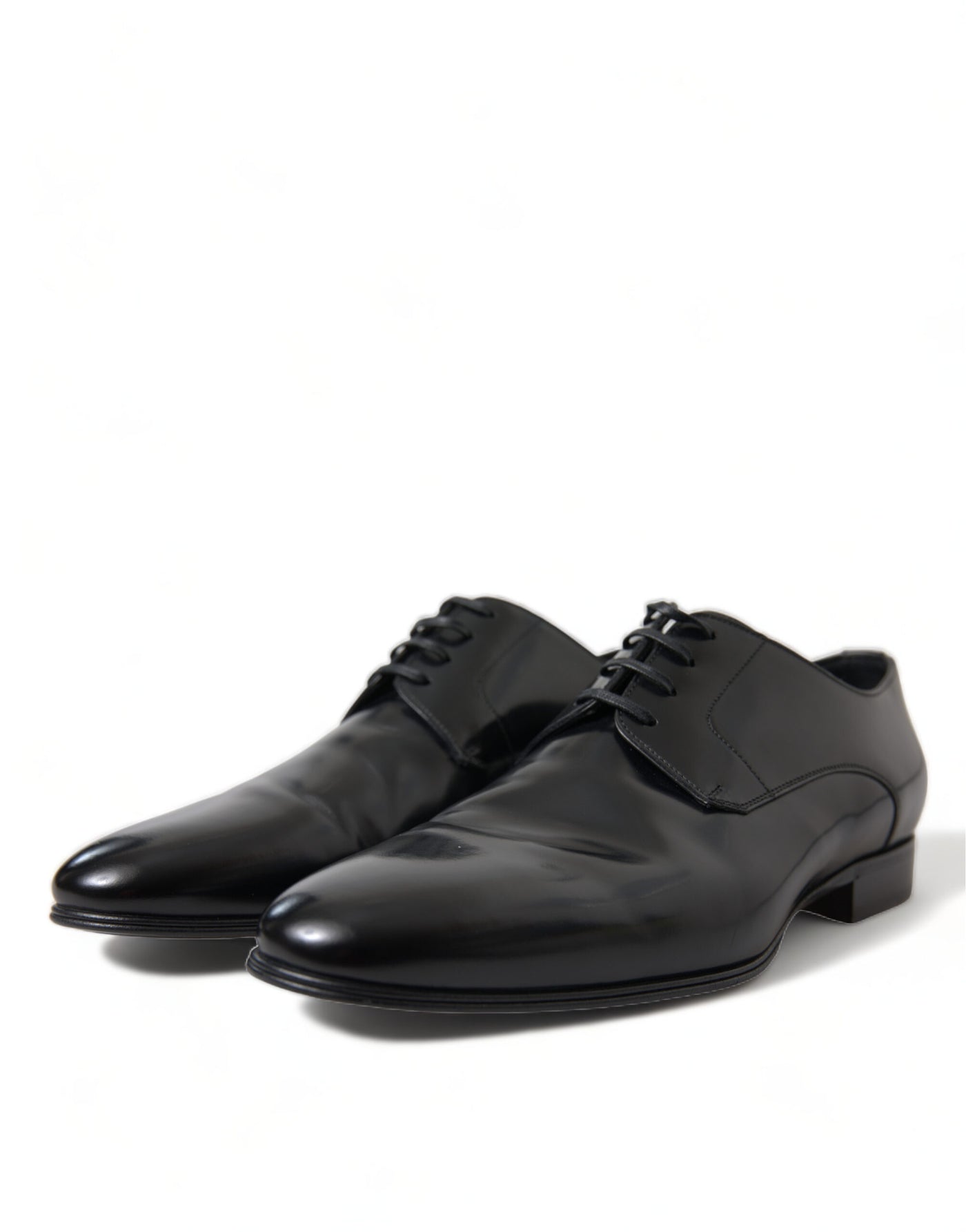 Black Leather Lace Up Formal Derby Dress Shoes