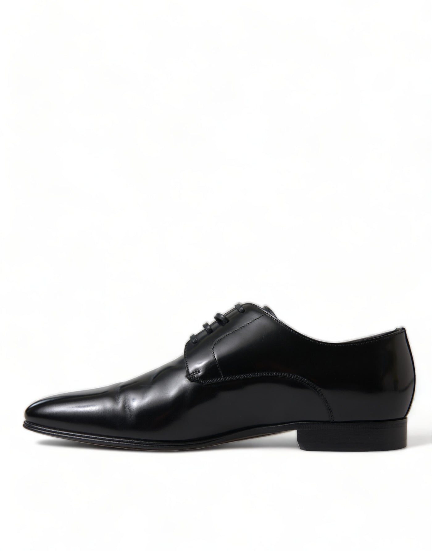 Black Leather Lace Up Formal Derby Dress Shoes