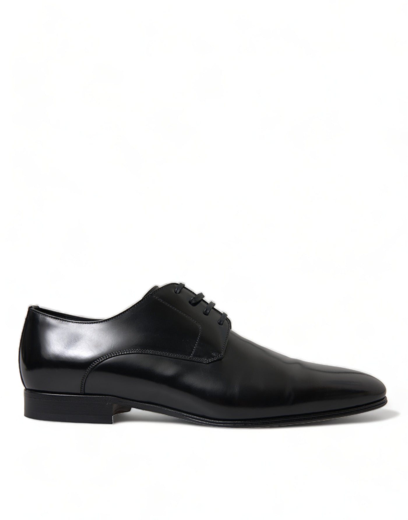 Black Leather Lace Up Formal Derby Dress Shoes