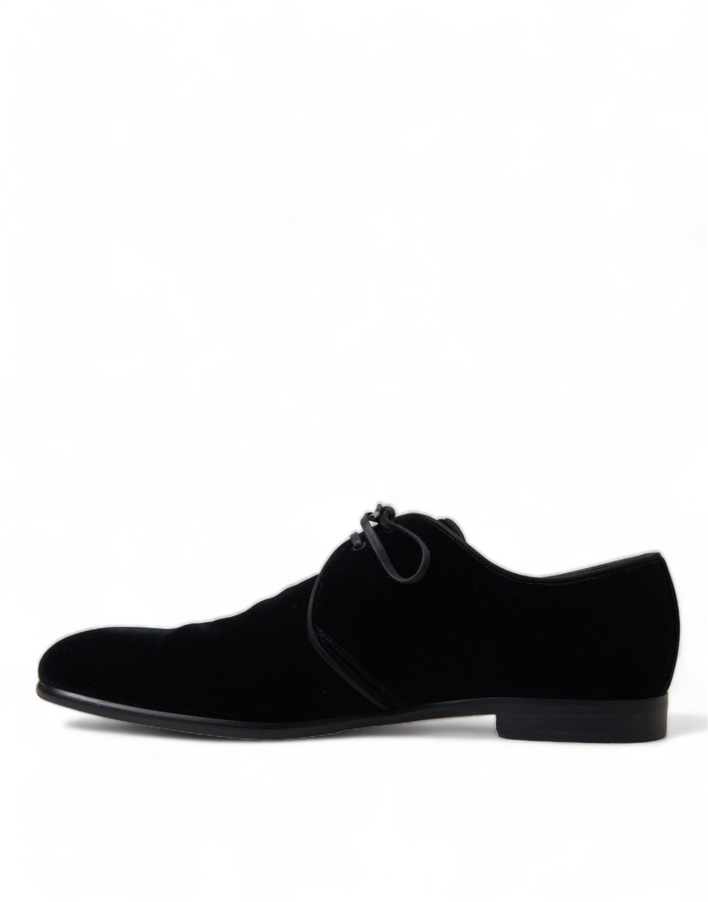 Black Velvet Lace Up Formal Derby Dress Shoes