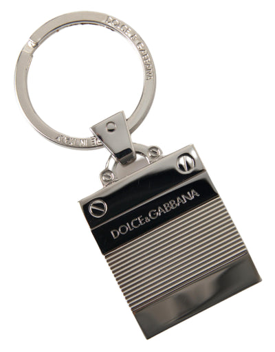 Silver Metal Logo Engrave Keychain Accessory Keyring