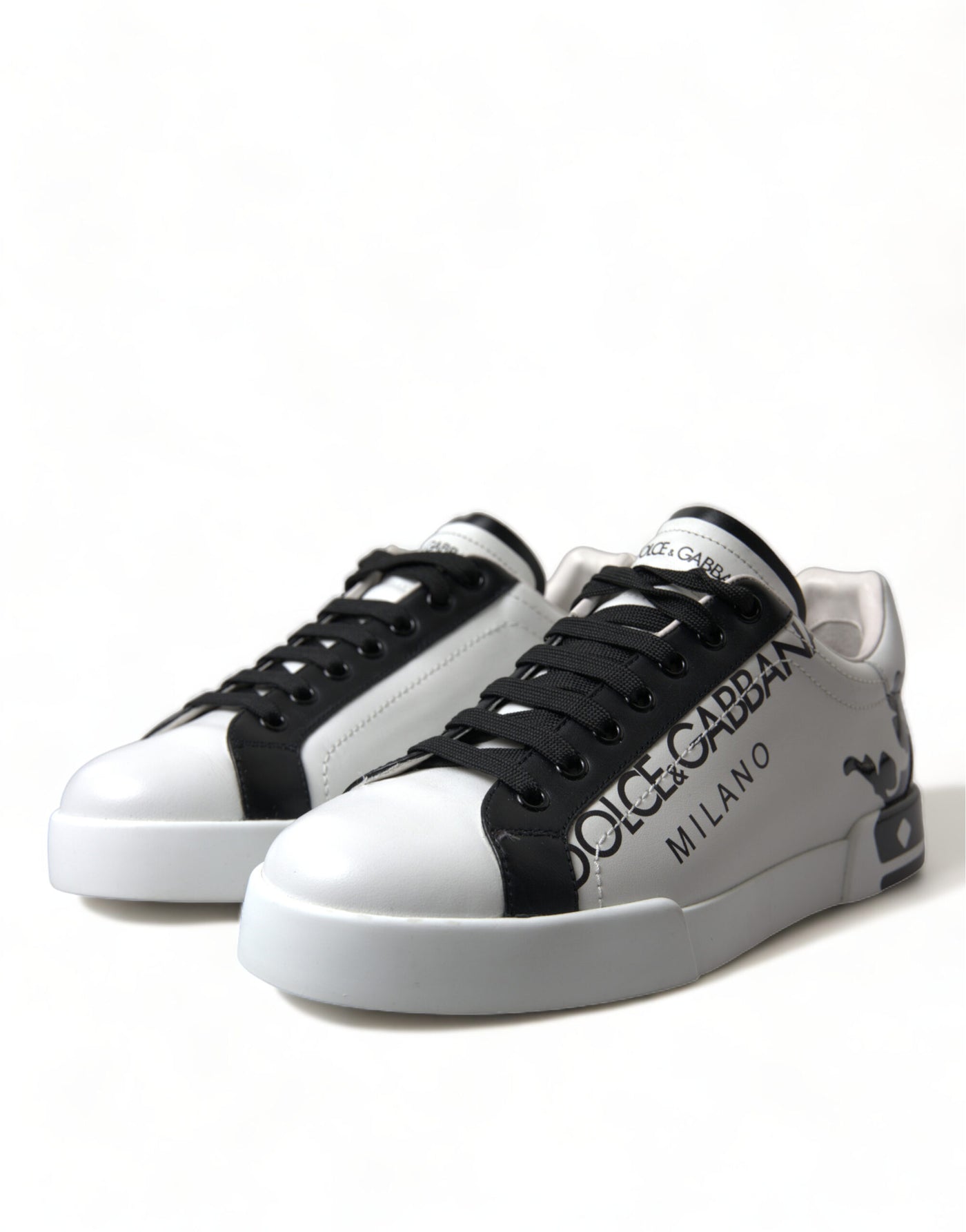 White Crown Portofino Leather Sneakers