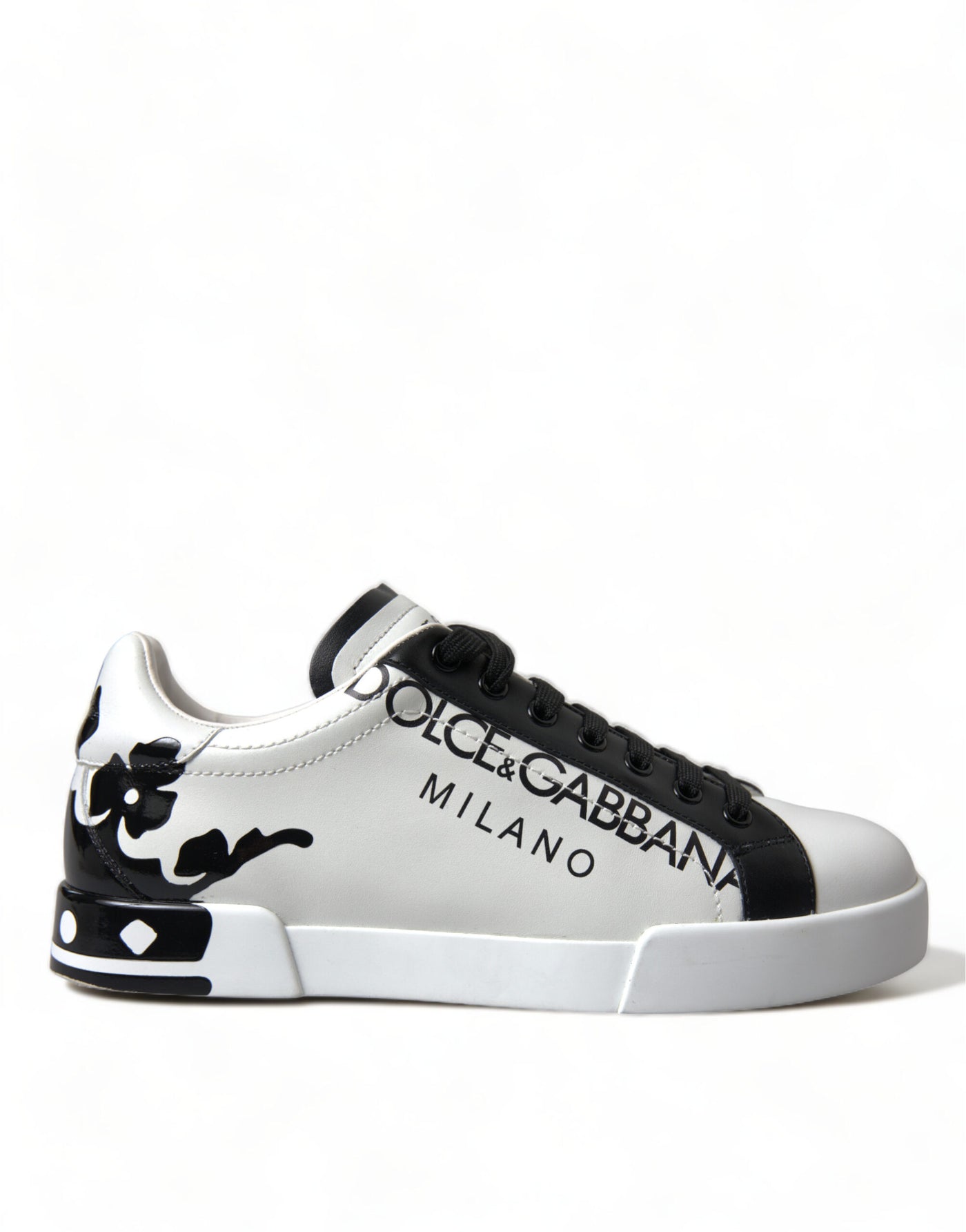 White Crown Portofino Leather Sneakers