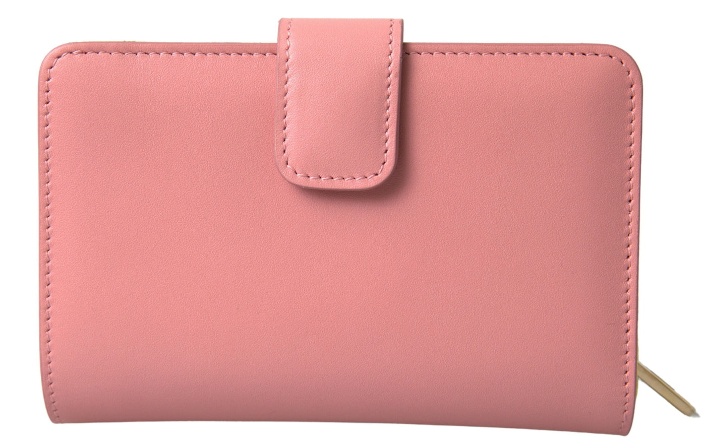 Pink Lemon Leather Bifold Continental Clutch Wallet