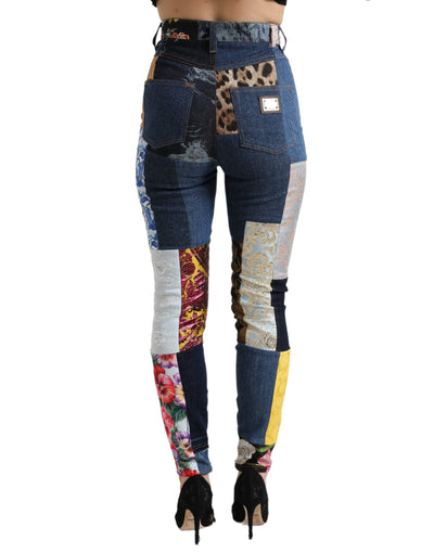 Multicolor Patchwork GRACE Skinny Denim Jeans