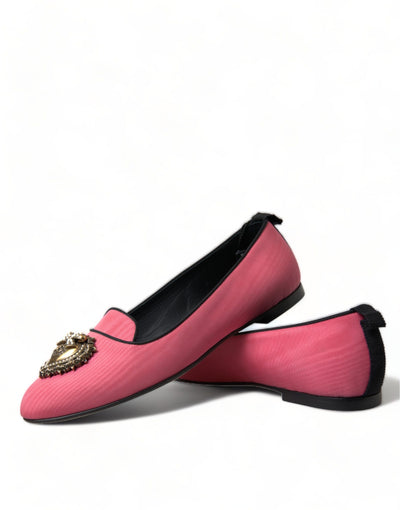 Pink Black Devotion Slip On Flat Shoes