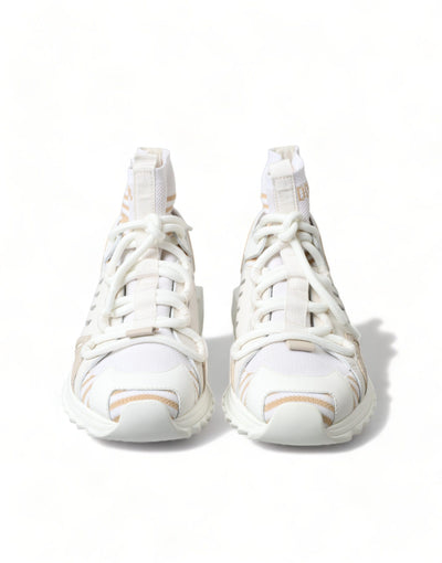 White Beige Sorrento Socks Sneakers Shoes