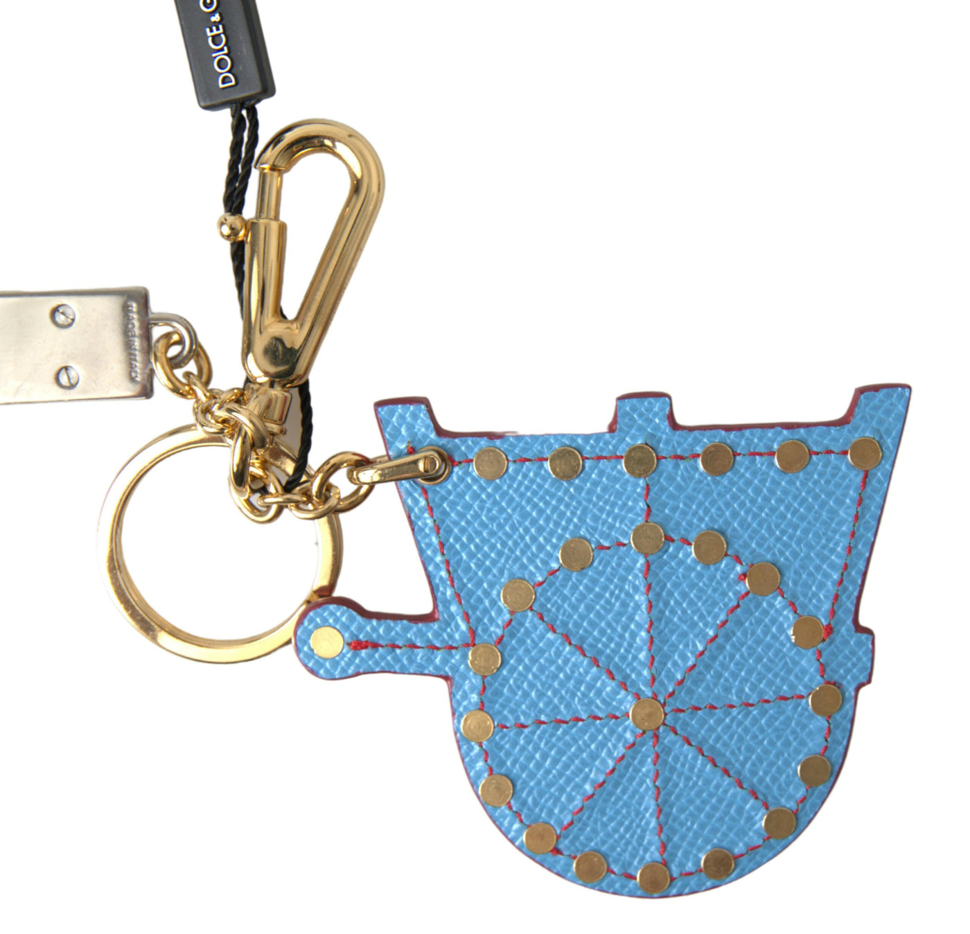 Multicolor Gold Tone Carretto Keychain Accessory Keyring