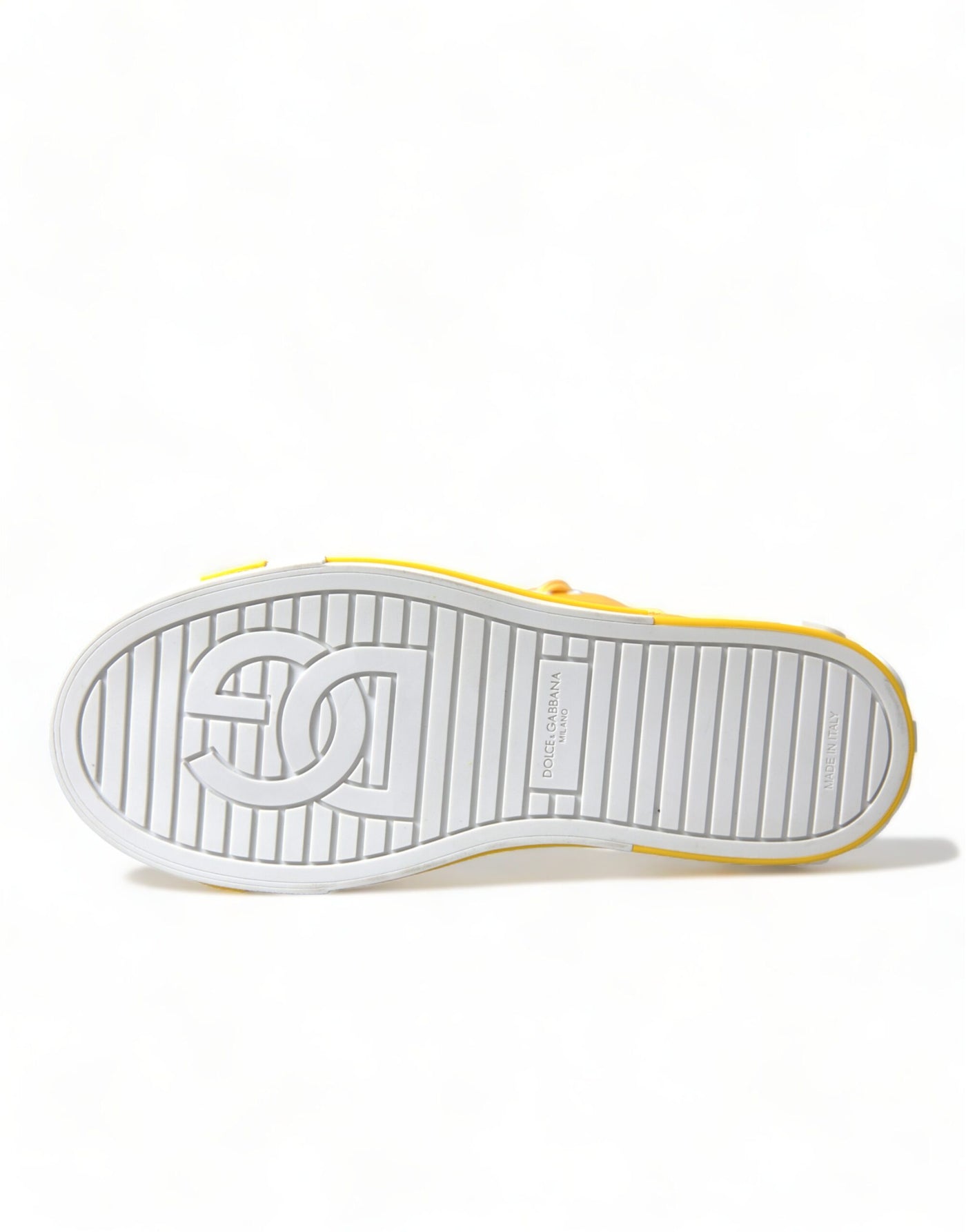 Yellow White Leather High Top Sneakers Shoes