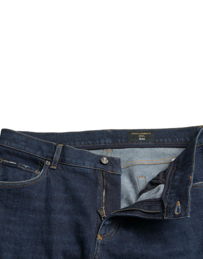 Blue Cotton Skinny Slim Denim Jeans