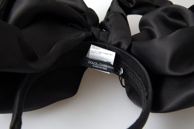 Black Silk Large Bow Hair Head Diadem