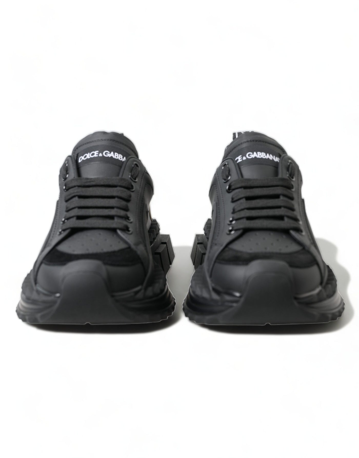 Black Leather Super Queen Women Sneakers