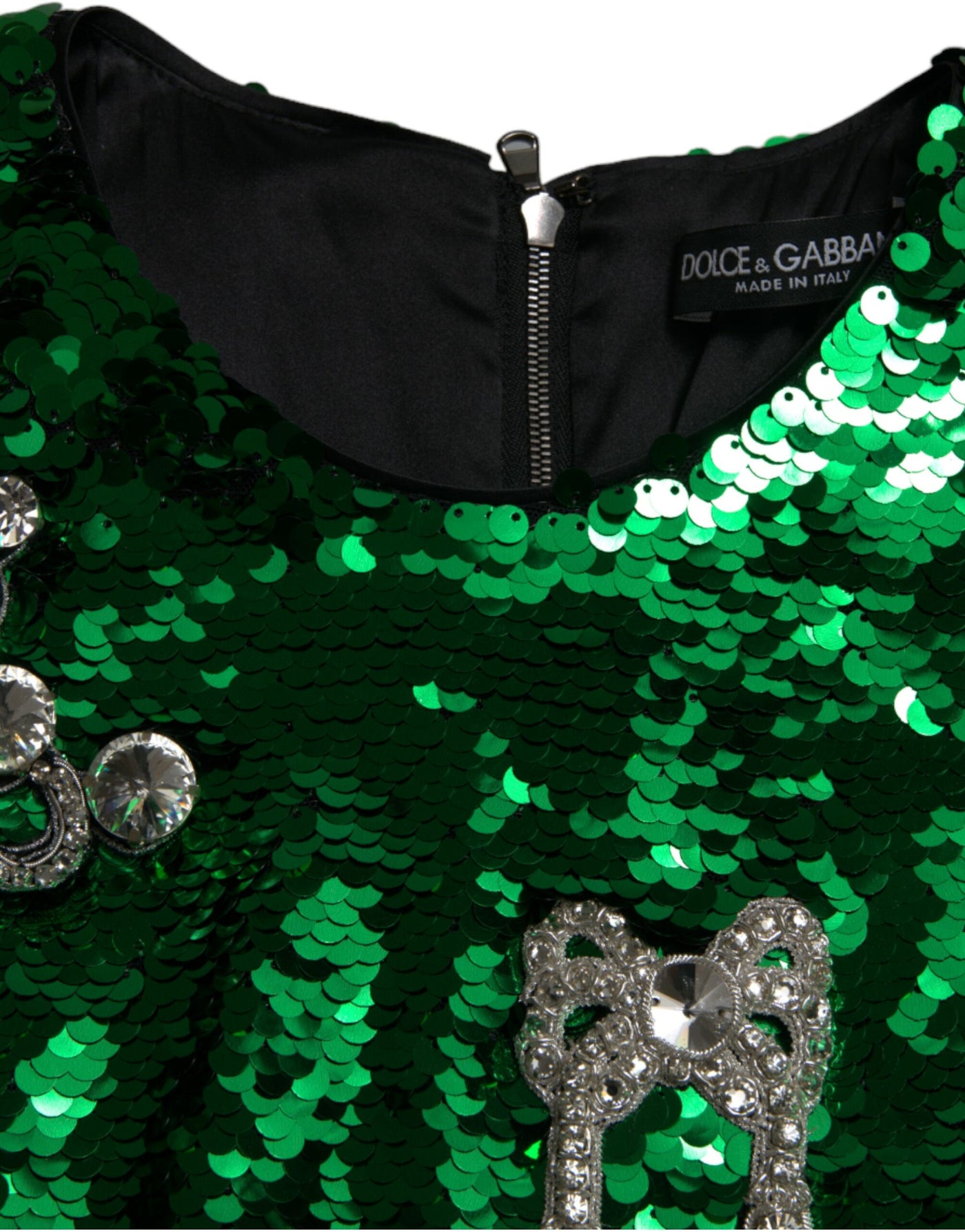 Green Sequin Swarovski Crystal Dress