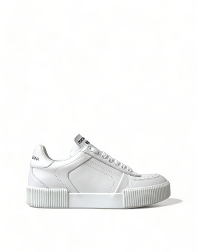 White Leather Miami Logo Womens Sneakers Shoes