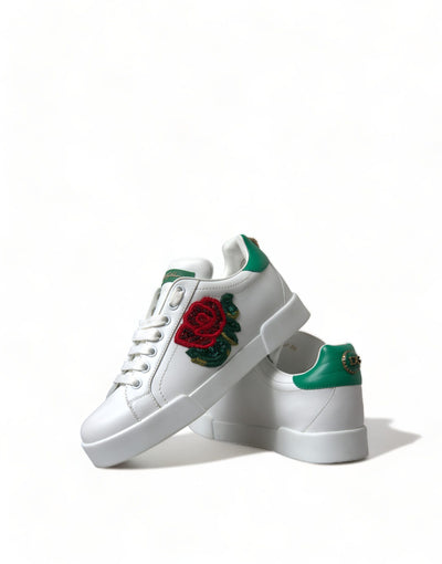 White Portofino Rose Classic Sneakers Shoes