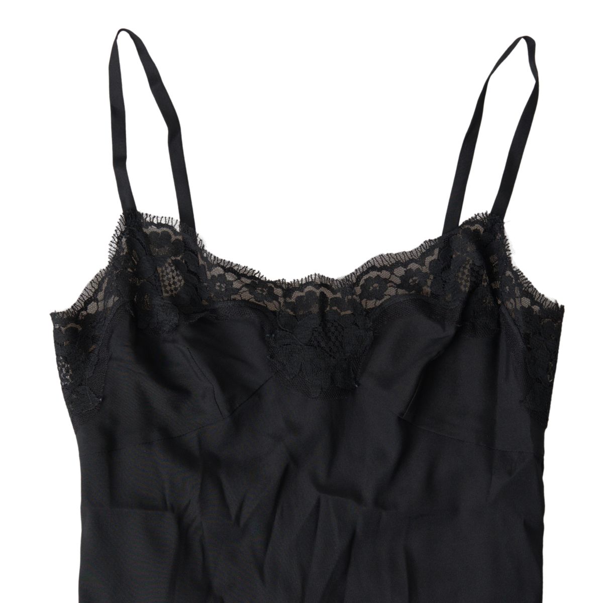 Black Lace Silk Sleepwear Camisole Underwear