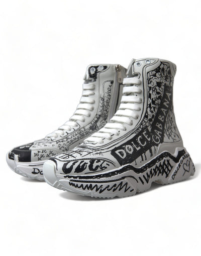 White Black Graffiti Daymaster Sneakers Shoes