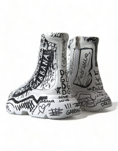 White Black Graffiti Daymaster Sneakers Shoes