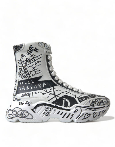 White Black Graffiti Daymaster Sneakers Shoes