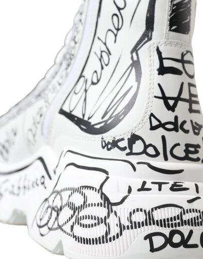 White Black Graffiti Daymaster Sneakers Shoes