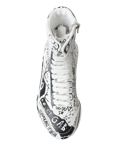 White Black Graffiti Daymaster Sneakers Shoes