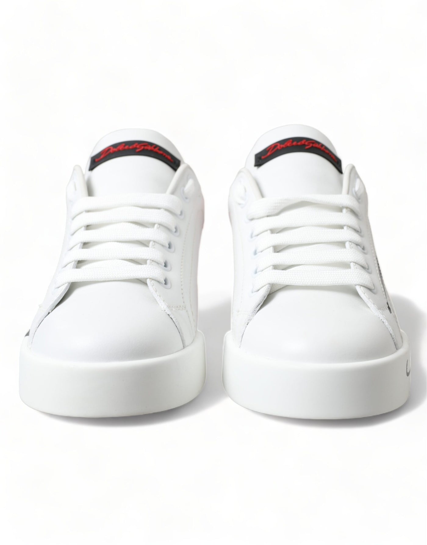 White Red Lace Up Womens Low Top Sneakers Shoes