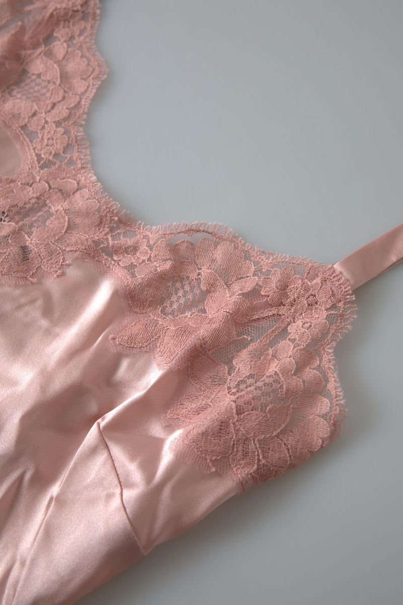 Antique Rose Lace Silk Camisole Top Underwear